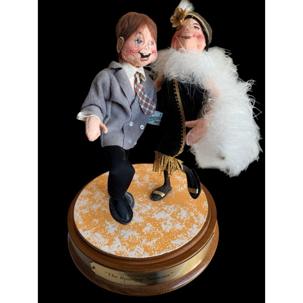 Annalee Dolls The Roaring Twenties Dancing Couple Mounted w/Plaque LE‎ SOCIETY